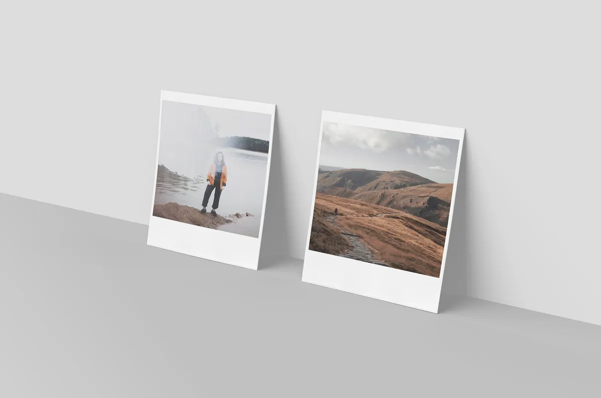 Realistic Polaroid Mockup Set