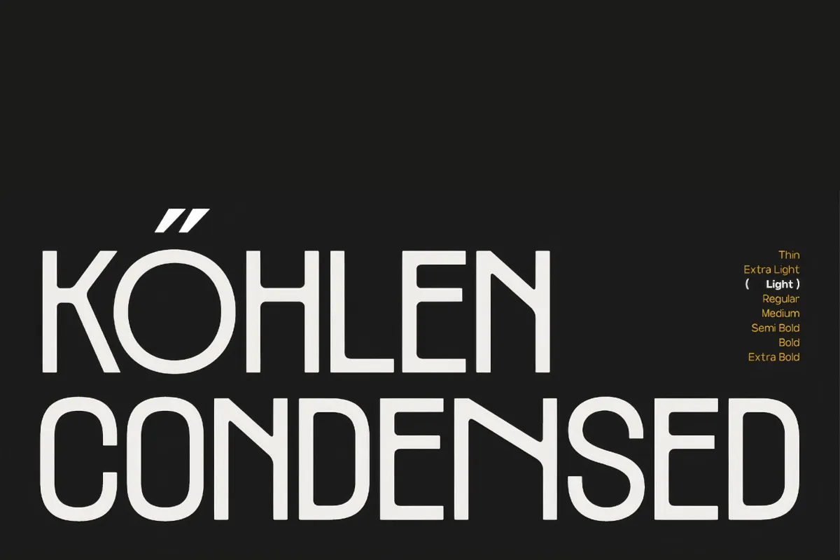 GC Kohlen - Tall Condensed Display Font