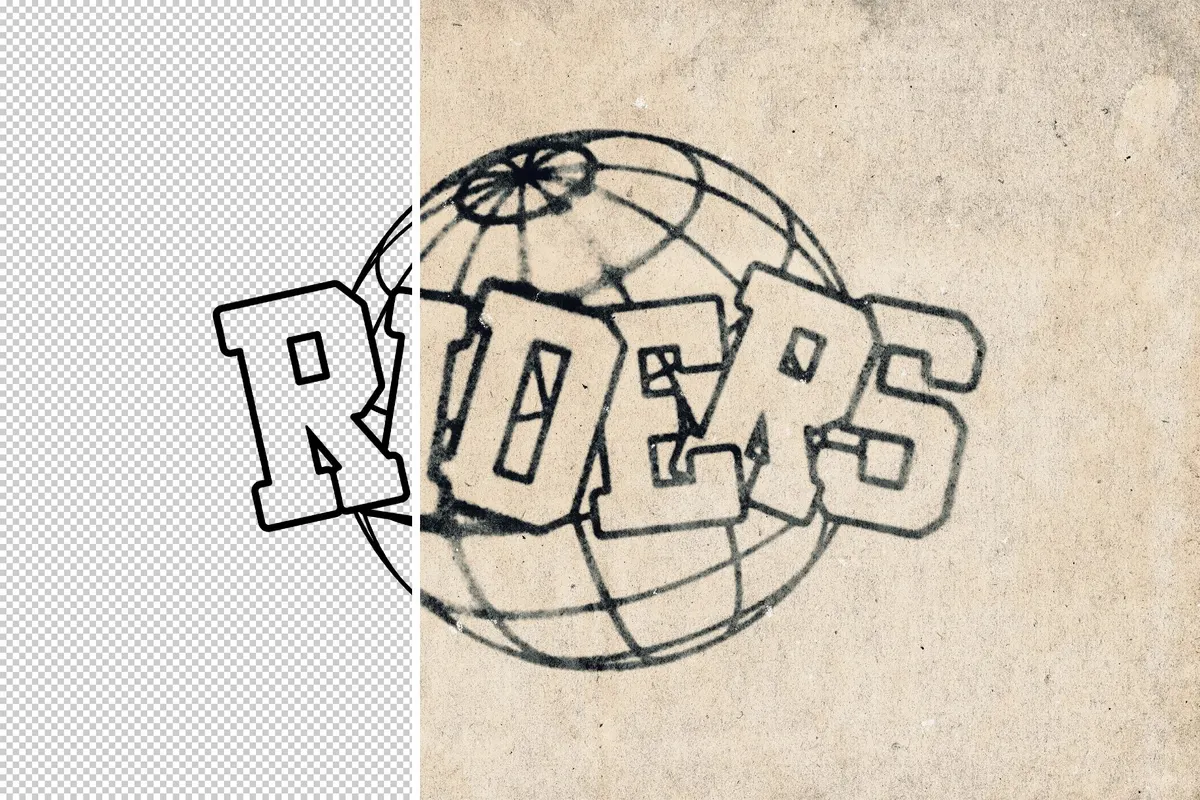 Rubber Stamp Text Effect