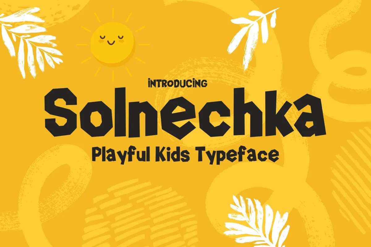 Solnechka – A Playful & Quirky Typeface for Kids