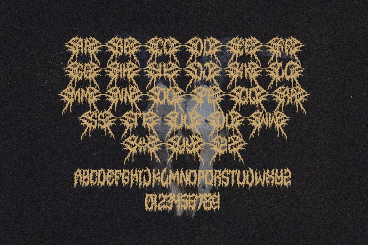 Morven — Death Metal Font