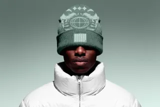 Knit Beanie Mockup with Rubber Label Patch