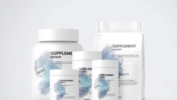 Protein Pack and Jar Mockup