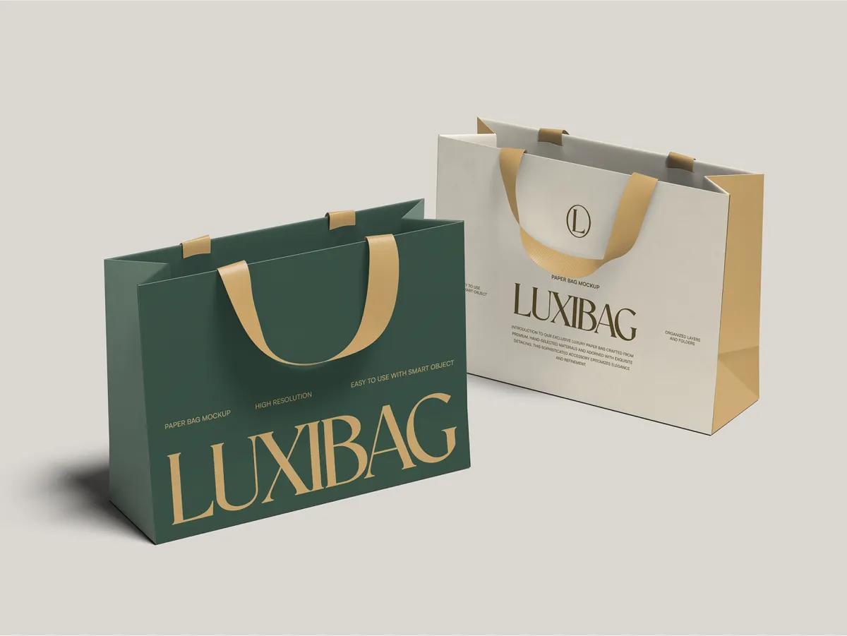 Half Side Shopping Bag Mockup