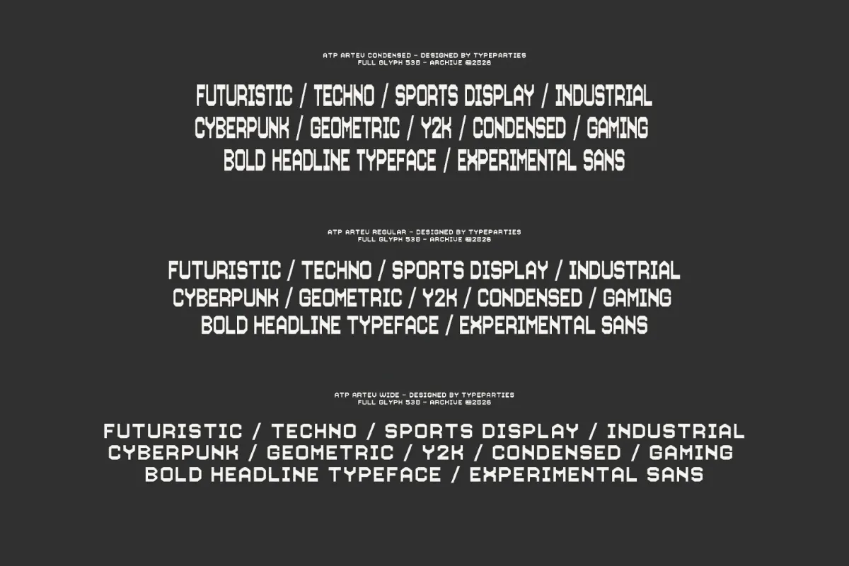 Artev – Geometric Sans Serif Font