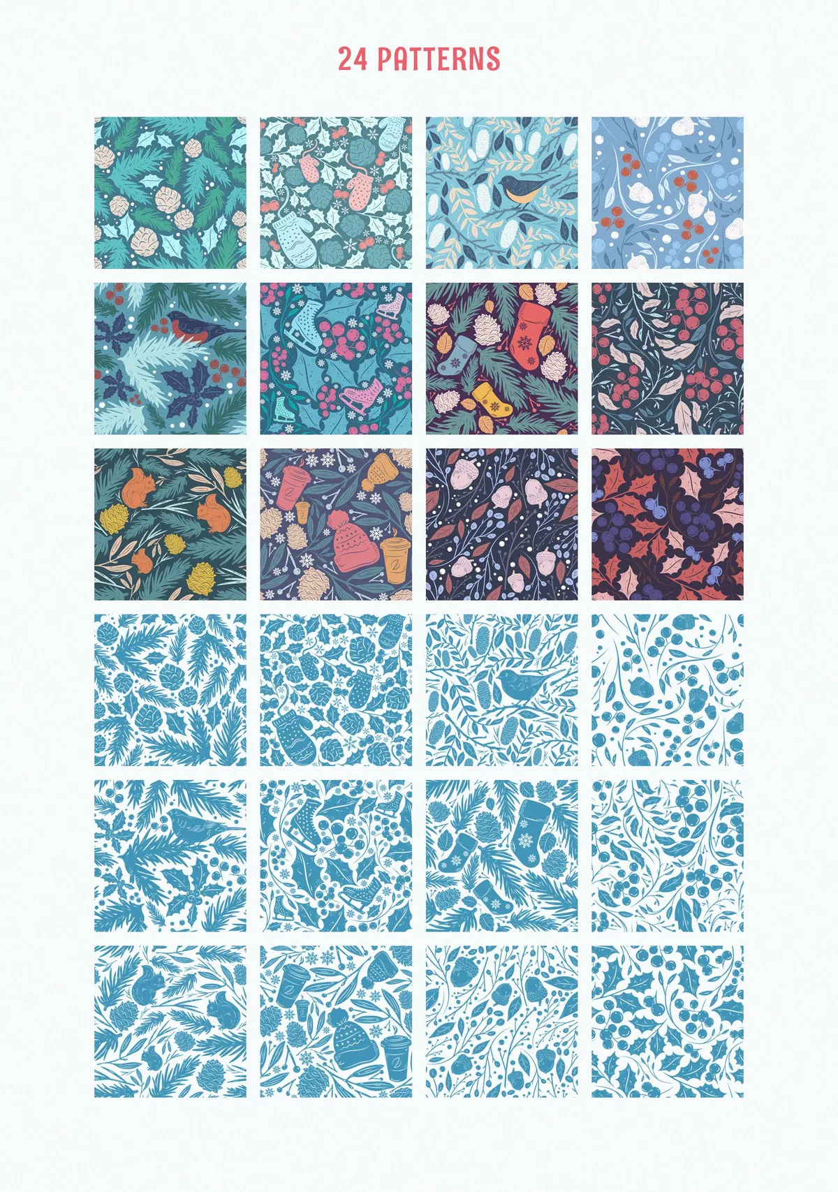 Christmas Gift: Vector Patterns Set