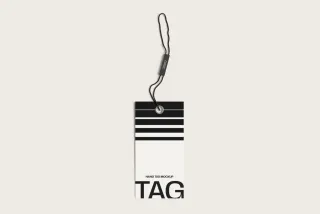 Top View Hang Tag Mockup