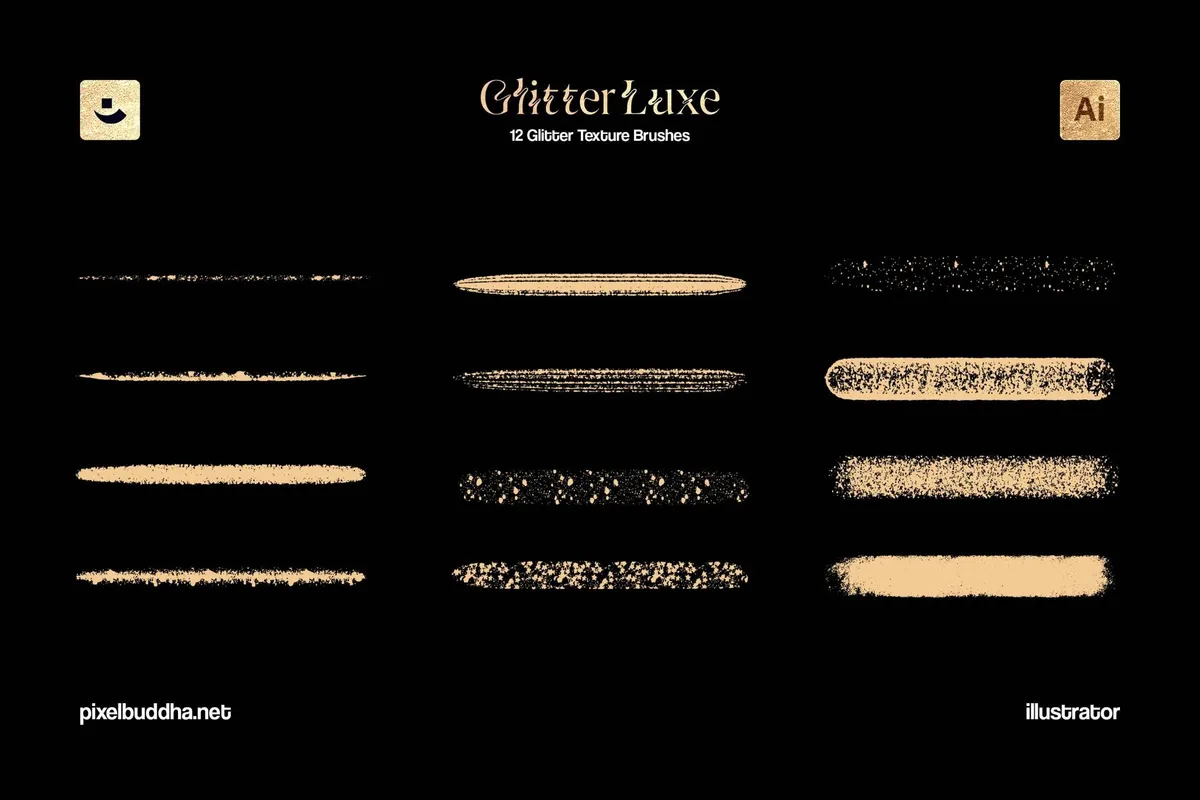 Glitter Texture Illustrator Brushes
