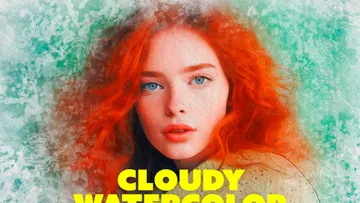 Cloudy Watercolor Photo Effect