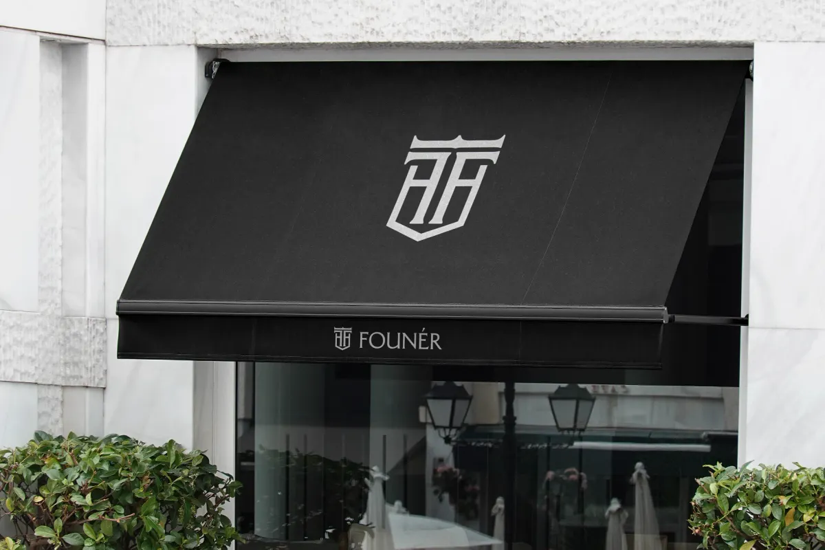 Boutique Canvas Awning Mockup