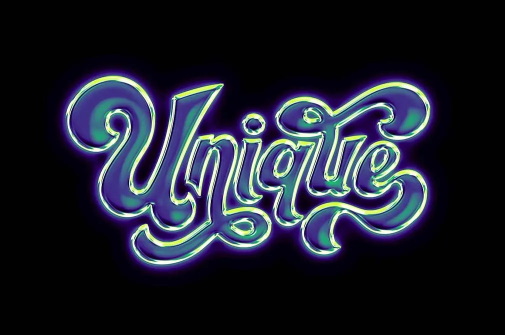Glass Chrome Text Effect