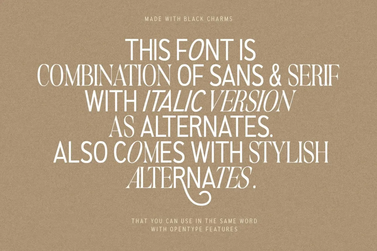 Black Charms — Condensed Font Duo
