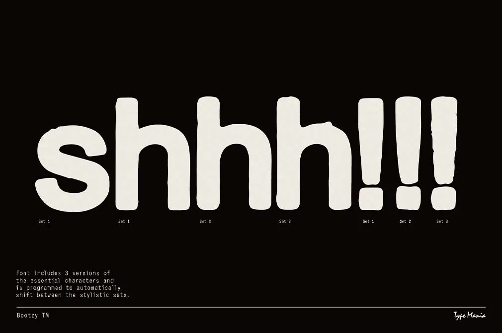 Bootzy TM | Rugged Dynamic Font