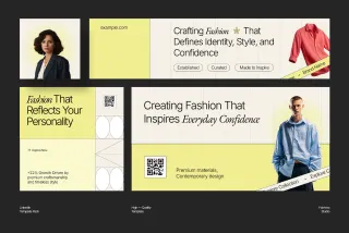 Editorial Fashion LinkedIn Kit — Canva & Affinity Template