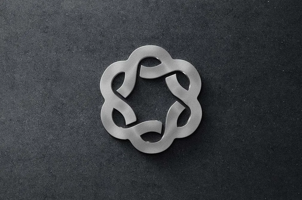 Metallic Sign Logo Mockup