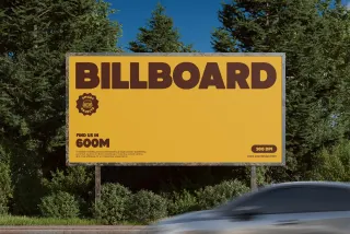 Highway Billboard Mockup