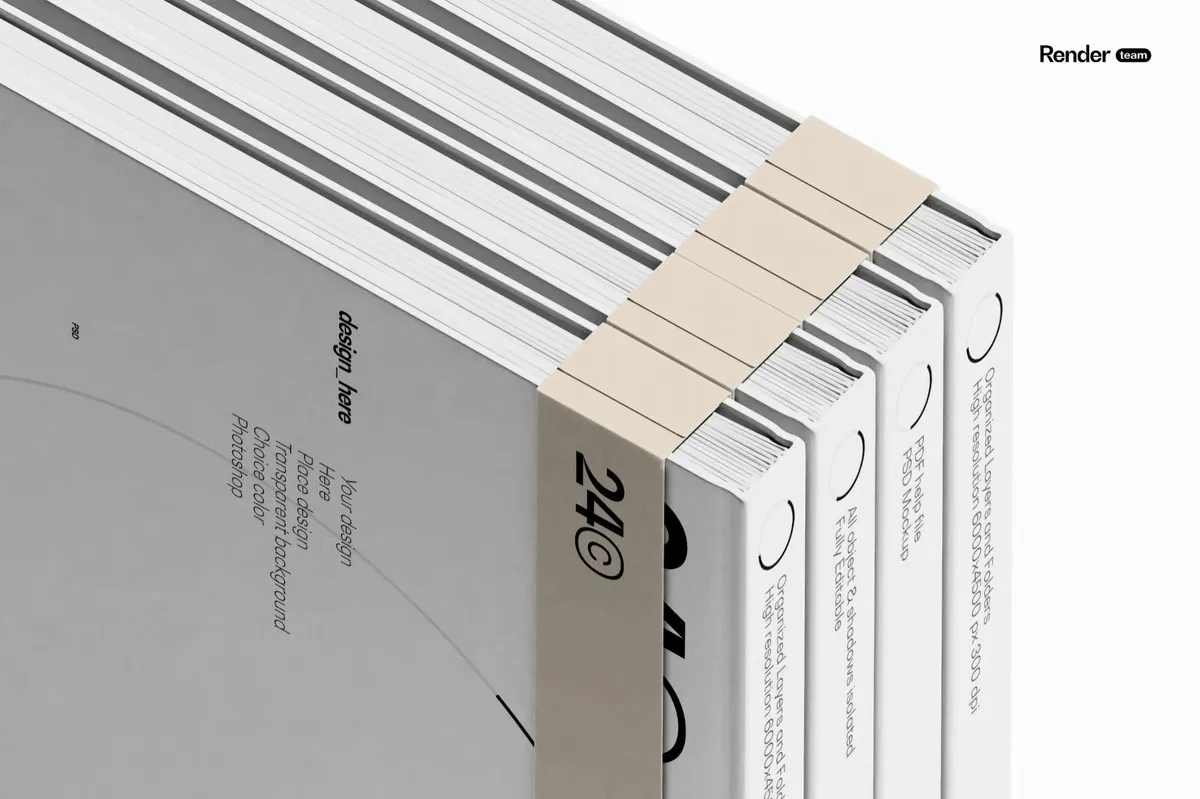 Hardcover Book Mockups Collection