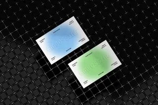 Double 85x55mm Business Cards Mockup
