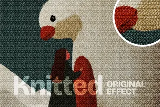 Knitted Photo Effect