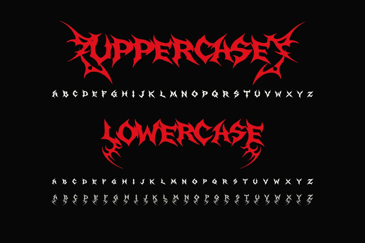 Mayau - Extreme Metal Gothic Display Font