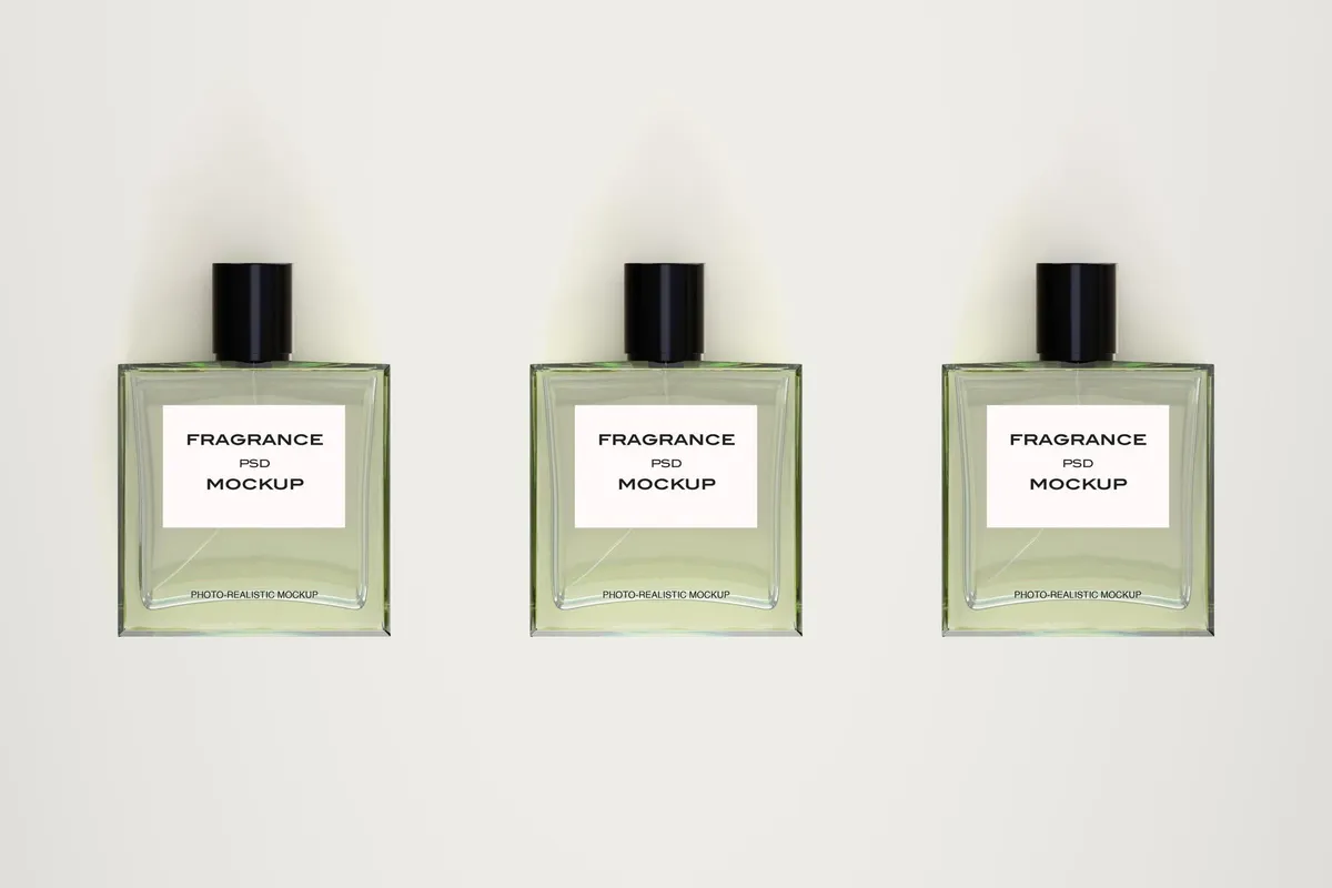 Glass Perfume Bottle Mockup