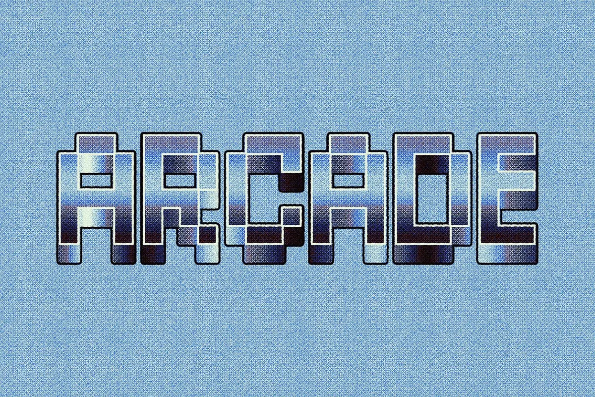 Retro Pixel Grain Text Effect