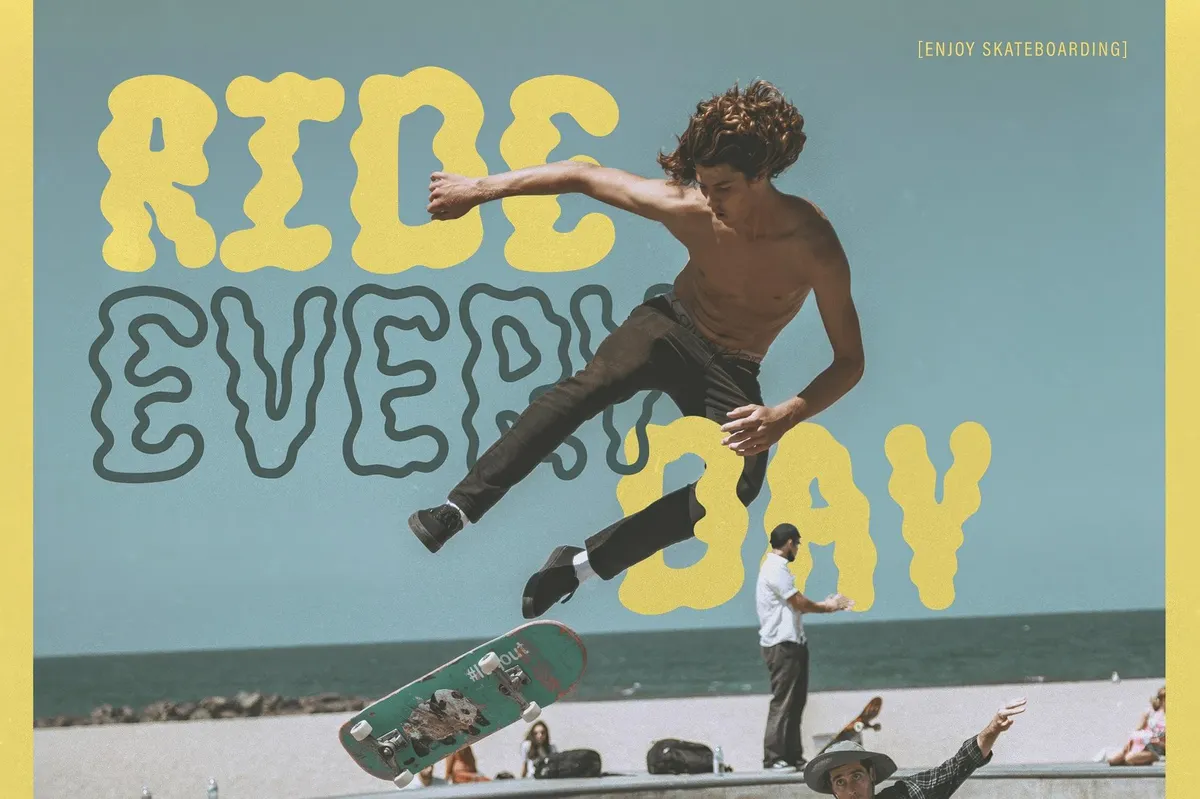 Jump Up — Wavy Groovy Font Duo