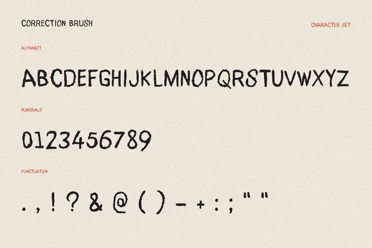 Correction Brush Font