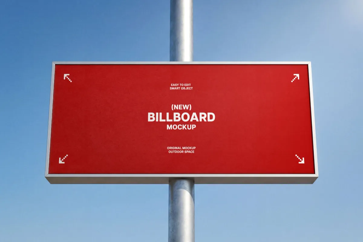 Wide Daylight Billboard Mockup