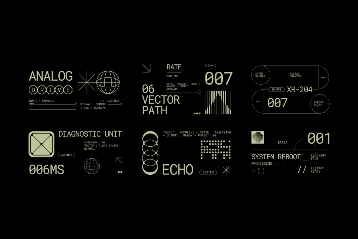 Futuristic Interface Graphic Elements