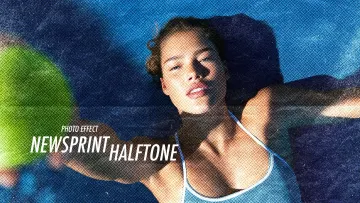 Newsprint Halftone Photo Effect