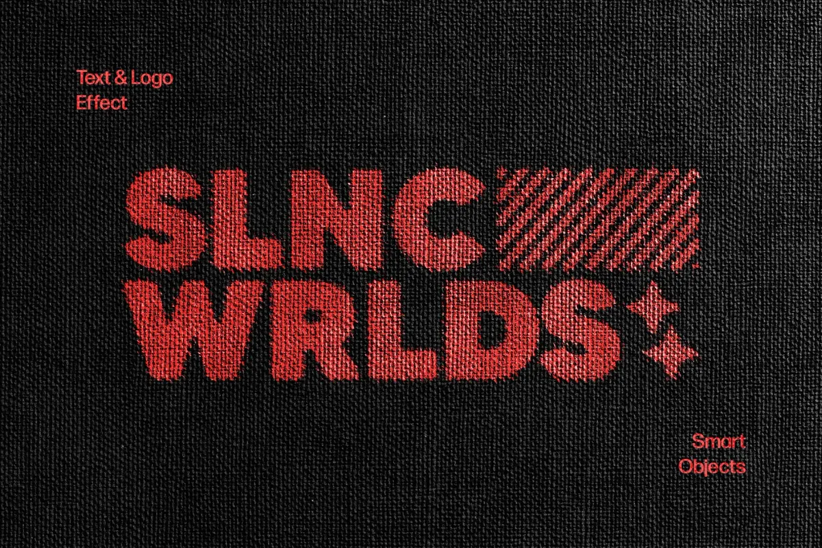 Fabric Printing Text Effect