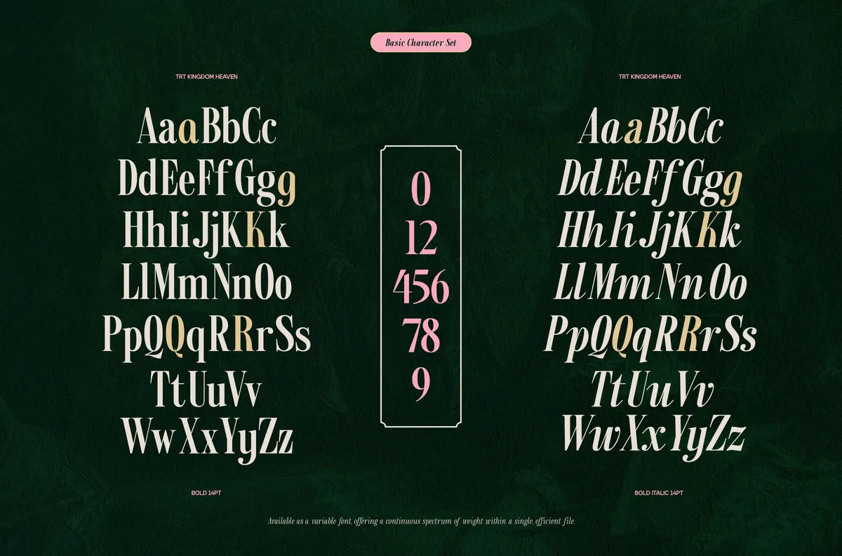 TRT Kingdom Heaven - Elegant Serif Font