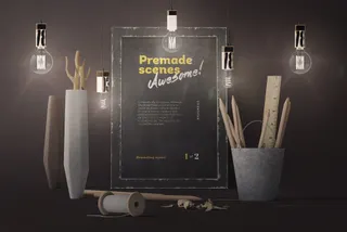 Home Vintage Mockup Scene