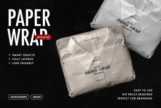 Paper Wrap Packaging Mockup