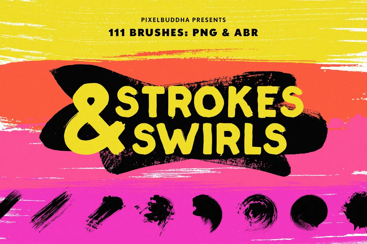Swirls & Strokes Photoshop Brushes
