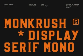 Monkrush - Display Serif Font