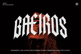 Baeiros - Modern Blackletter Font Family