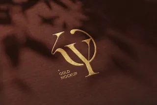 Embossed Gold Logo Mockup