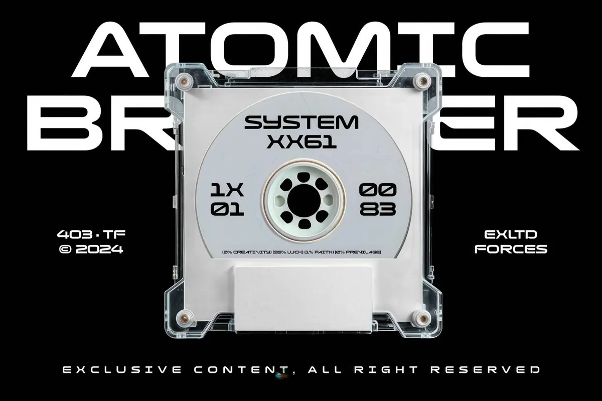 403 Mokino — Hi-Tech Futuristic Display Font
