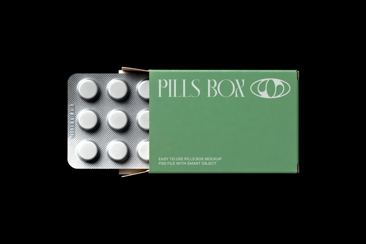 Pills Blister Box Mockup