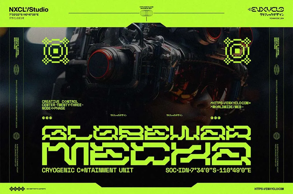 NCL Graxebeosa Expanded — Techno Mecha Font