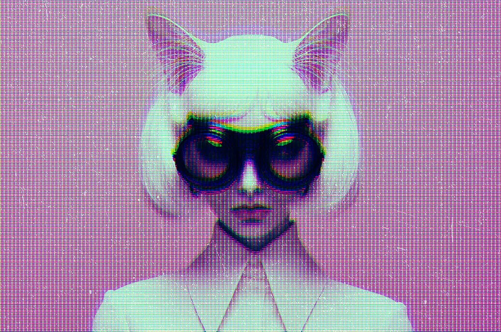Vintage CRT Monitor Photo Effect