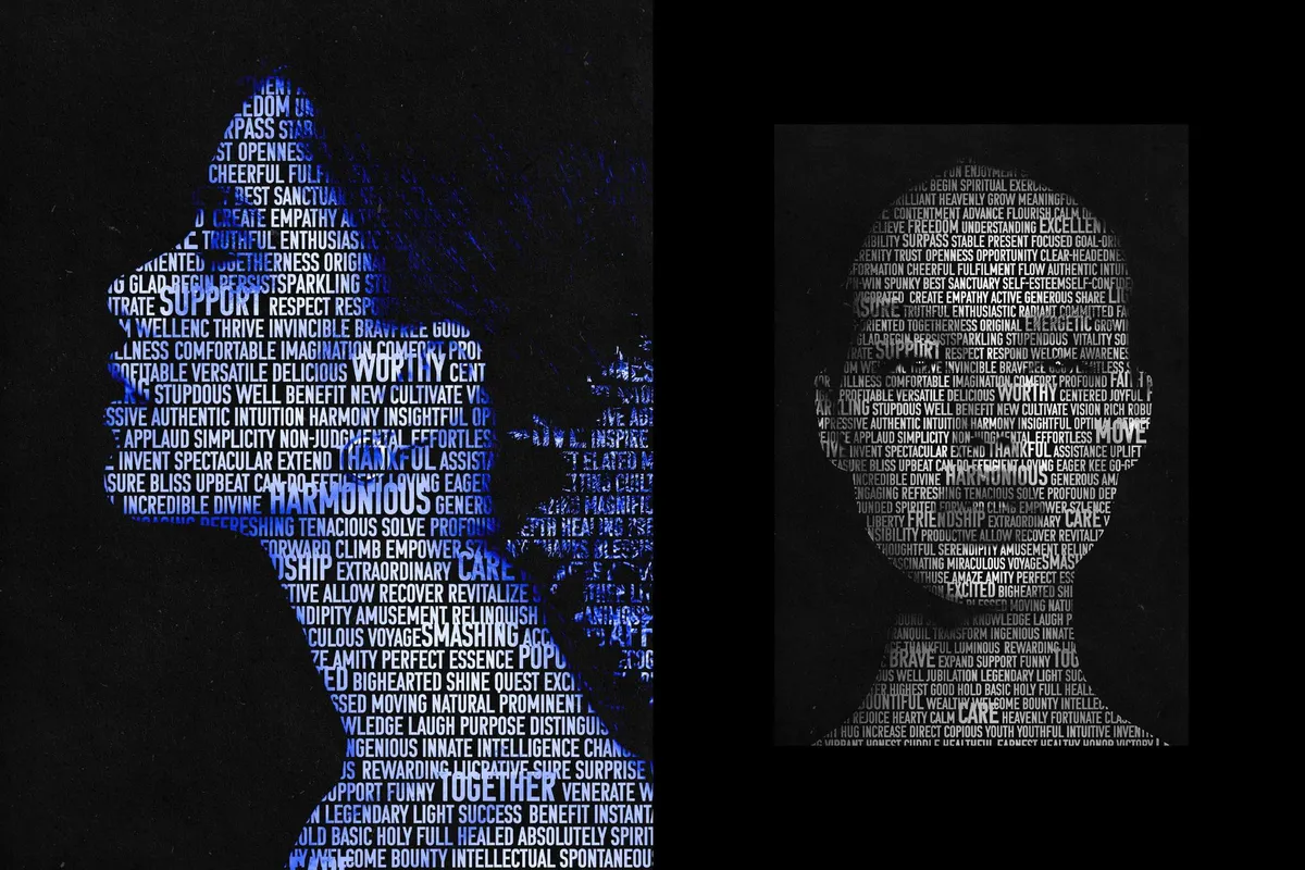 Cutout Words Photo Effect