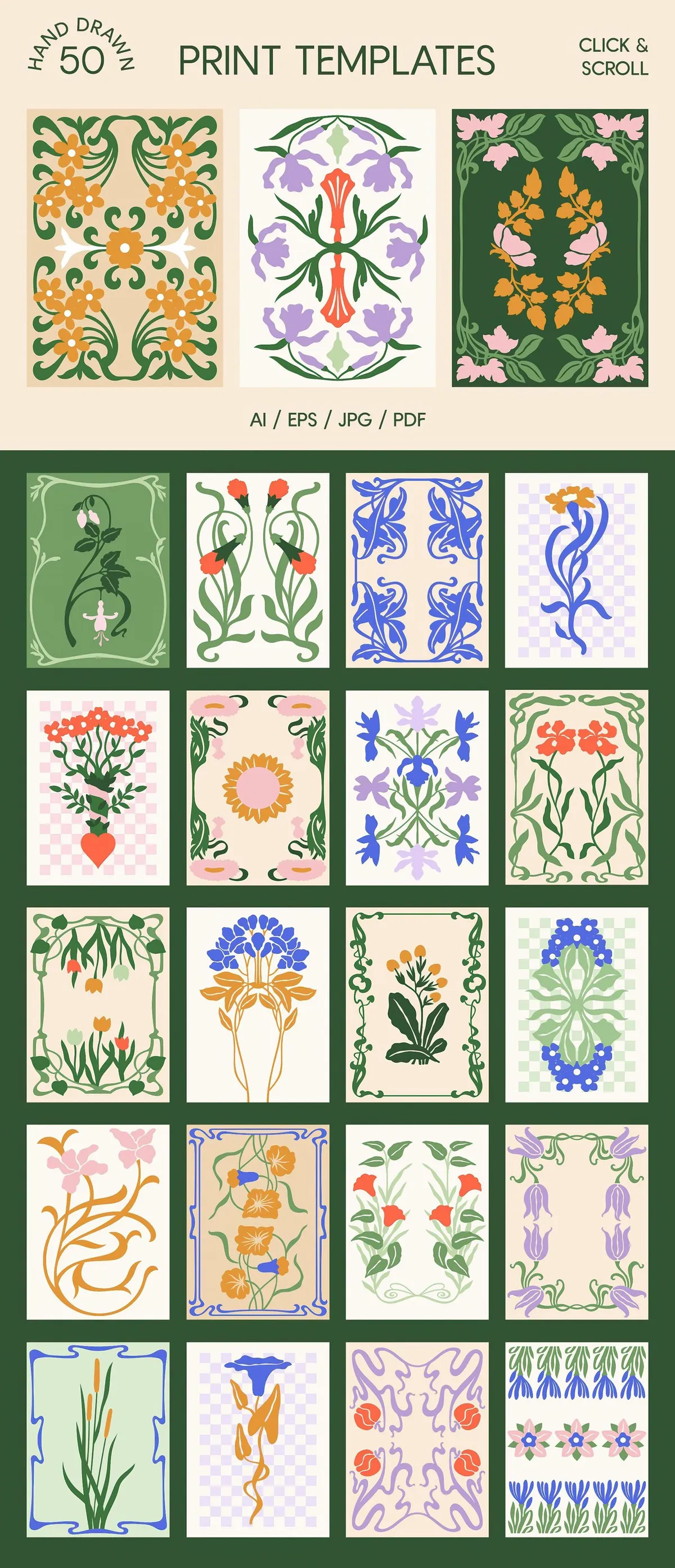 Art Nouveau Vector Print Creator