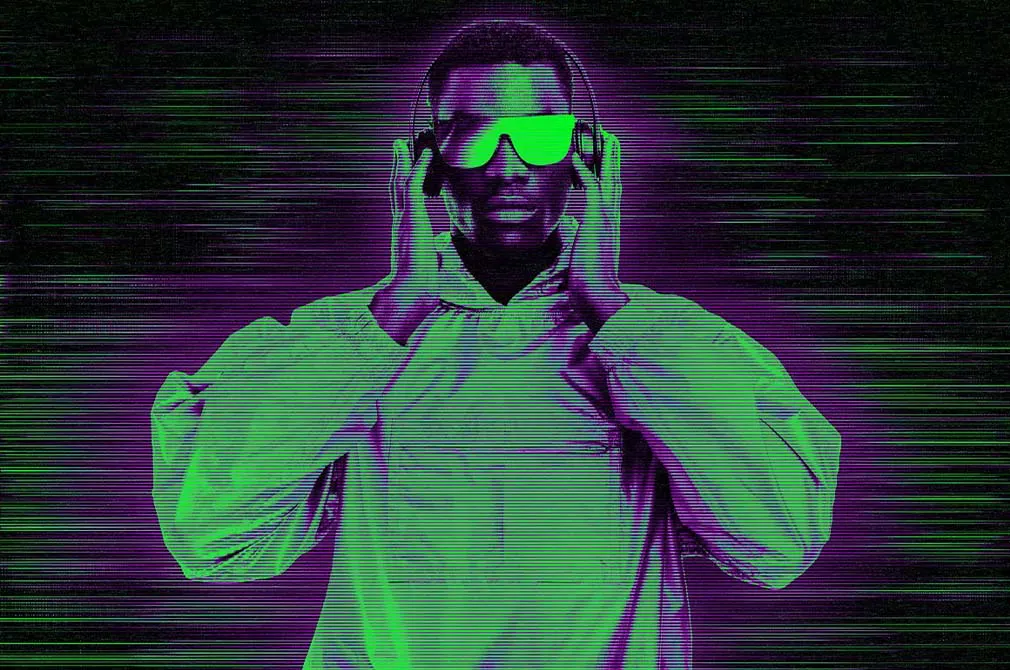 Cyber Hologram Photo Effect