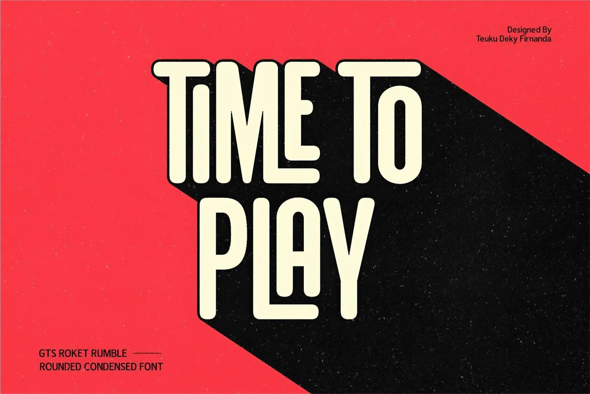 GTS Rocket Rumble — Retro Condensed Font
