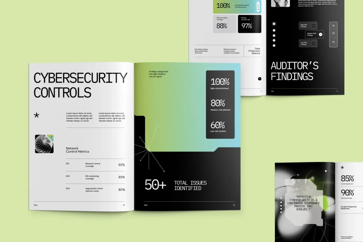 CANVA Futuristic Cybersecurity Report Template