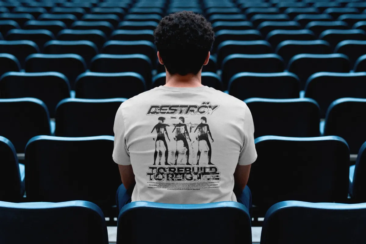 Back View T-shirt Mockup