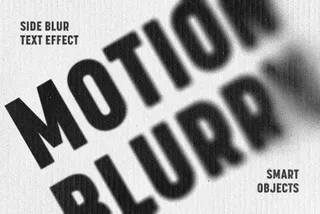 Side Blur Paper Text Effect